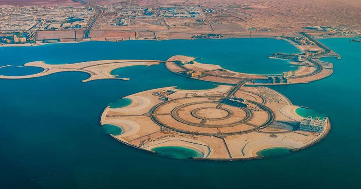 A manmade island in Ras Al Khaimah, UAE