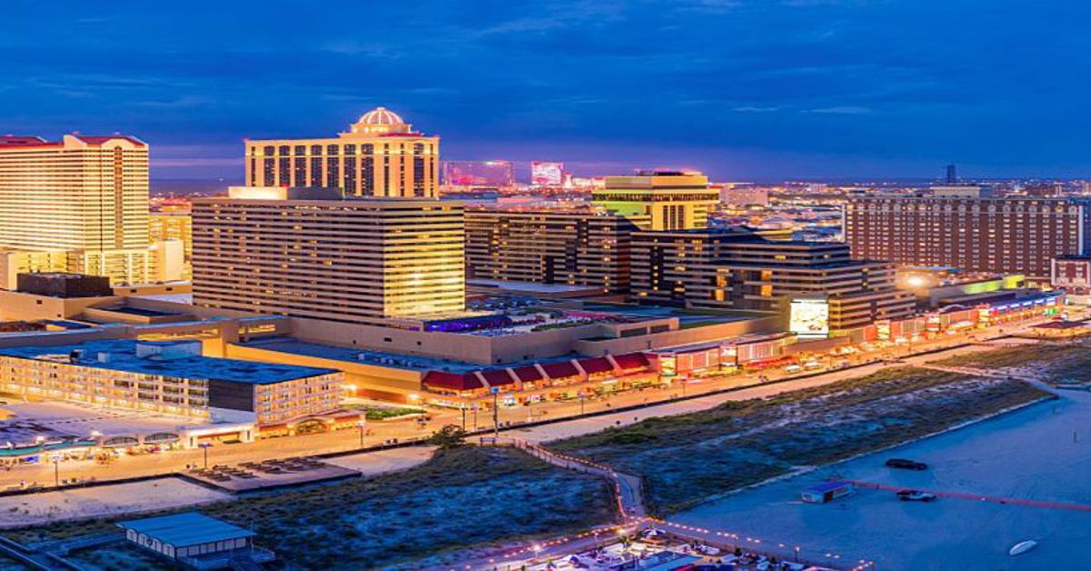 A view of Atlantic City casinos from the air