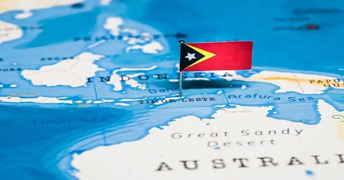 A map showing the location of Timor-Leste