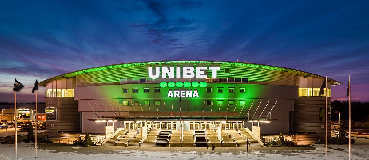 The Unibet brand on a stadium in Estonia
