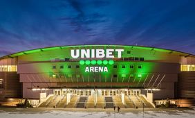 The Unibet brand on a stadium in Estonia