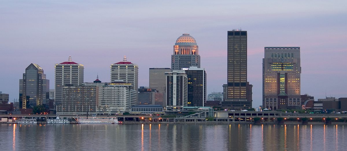 The Louisville, Kentucky, skyline during the day