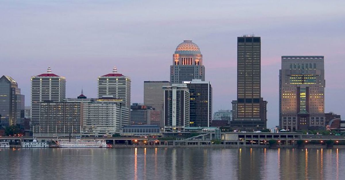 The Louisville, Kentucky, skyline during the day