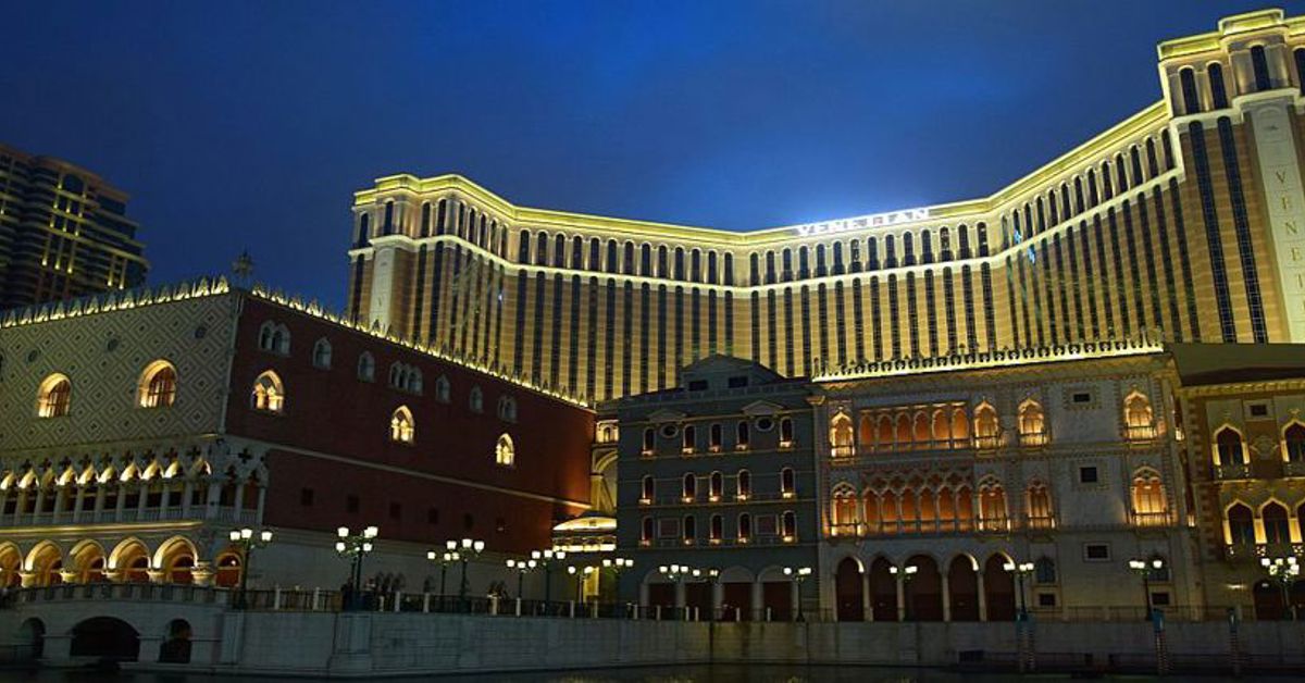 The Venetian casino resort in Macau at night