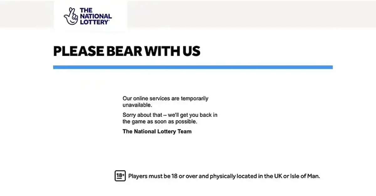 UK Lottery website goes down