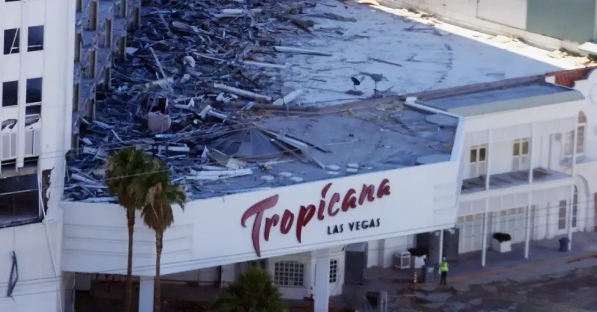 Tropicana Las Vegas brought down with spectacular display