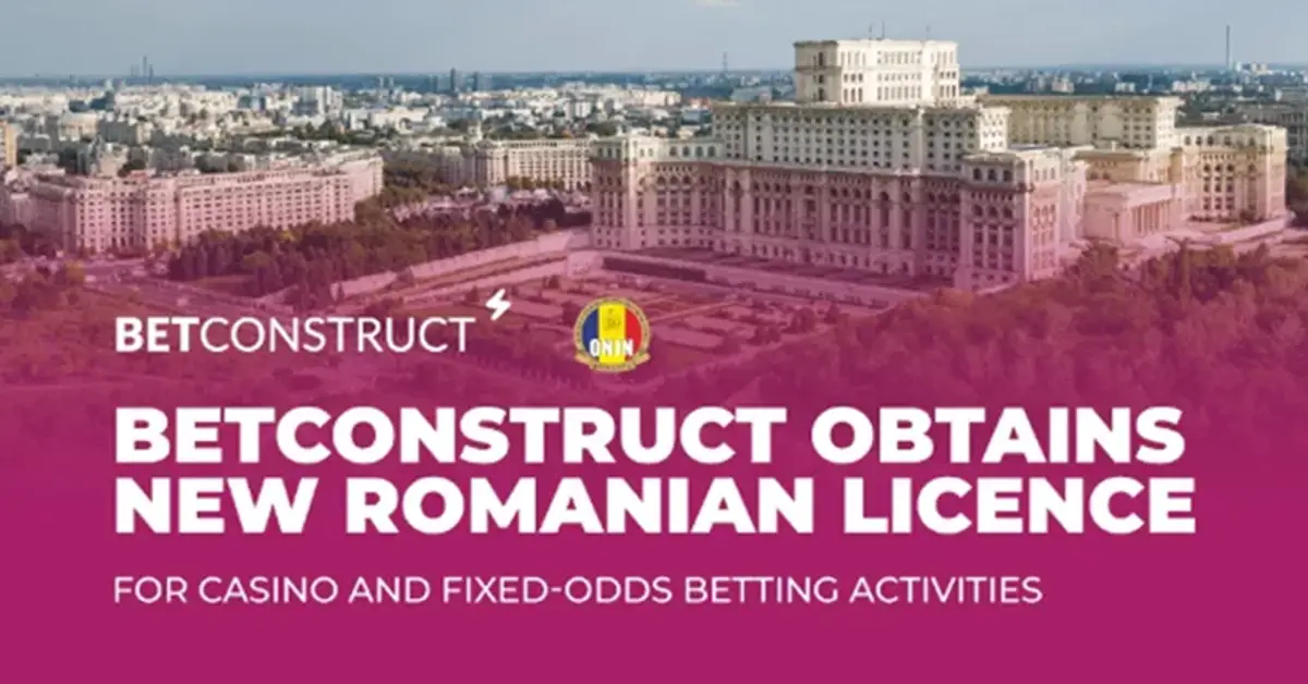 BetConstruct gains Romanian gambling license