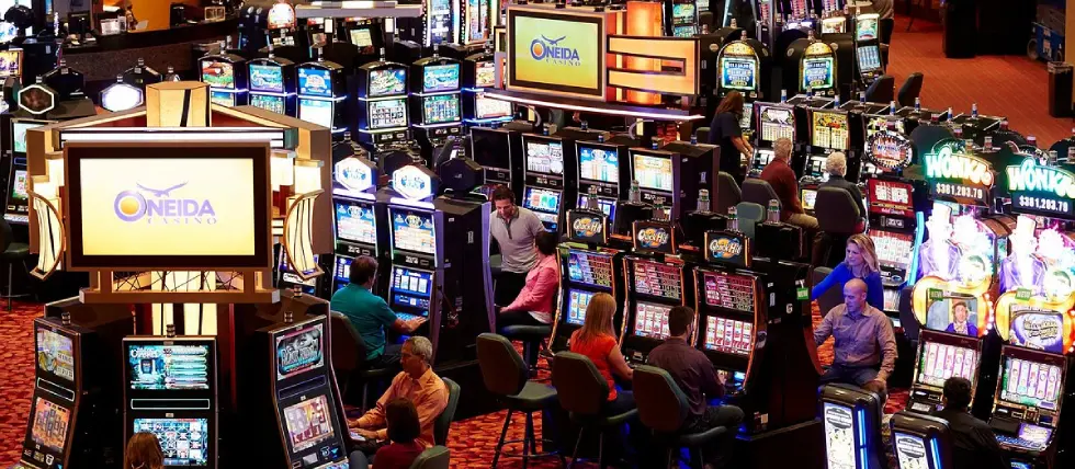 Inside Oneida Casino in Wisconsin.