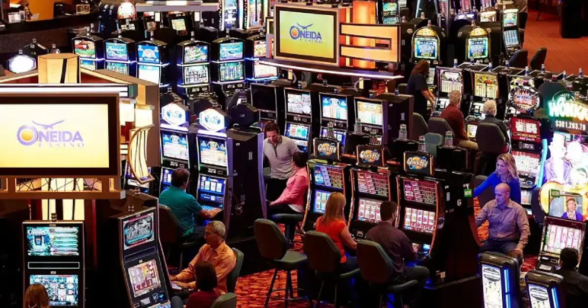 Inside Oneida Casino in Wisconsin.