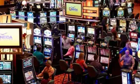 Inside Oneida Casino in Wisconsin.