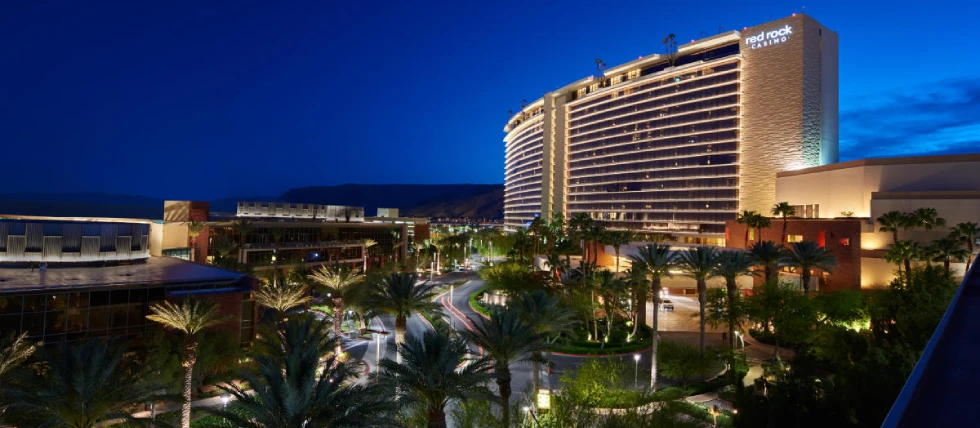 Red Rock Casino outside. Red Rock guest hits jackpot.