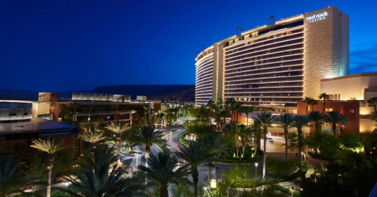 Red Rock Casino outside. Red Rock guest hits jackpot.
