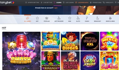 TonyBet Casino Games