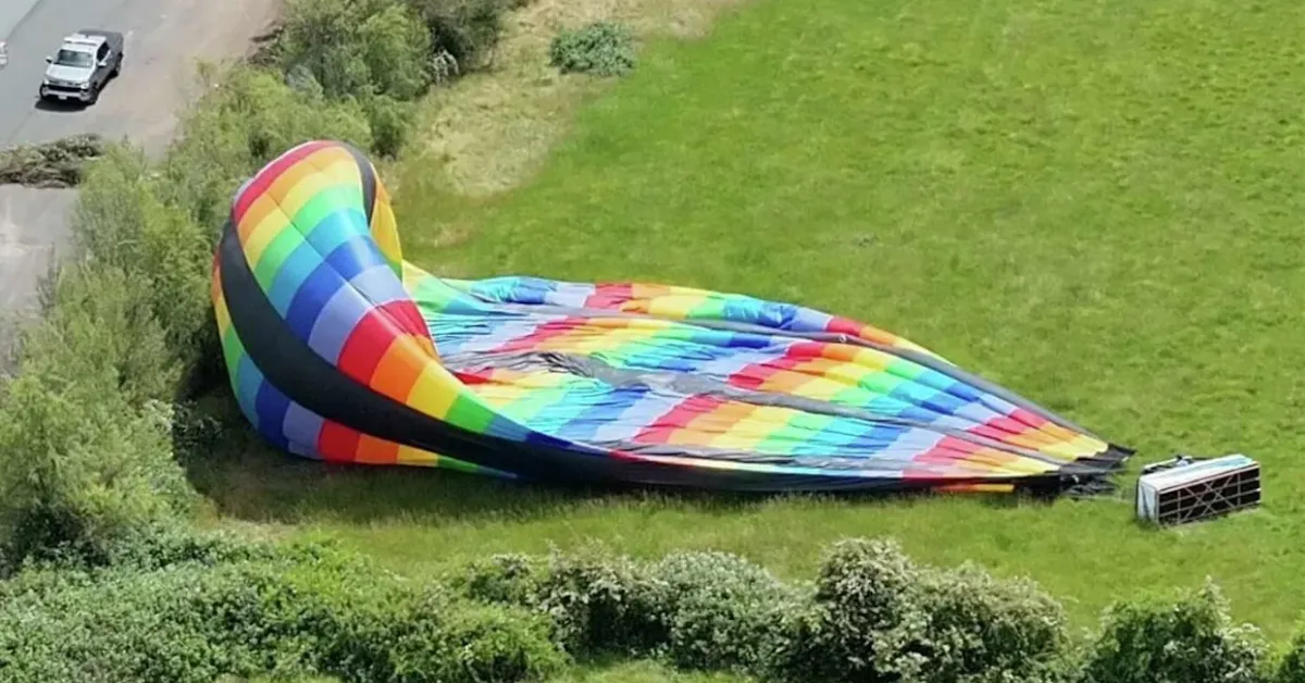 Hot Air Balloon Crashes into Sky River Casino After Strong Winds